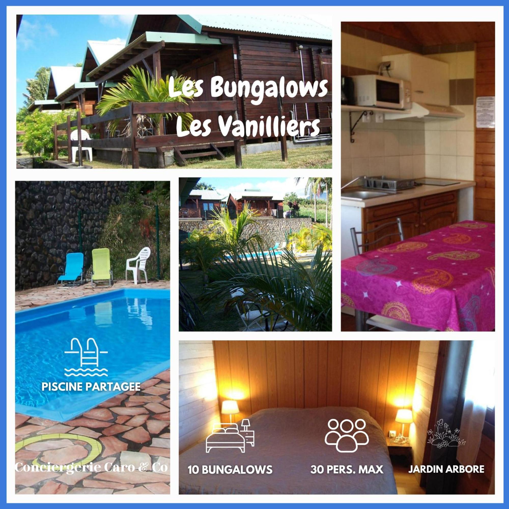 Les Bungalows Les Vanilliers, Sud Sauvage Avec Piscine Saint-Joseph Eksteriør billede